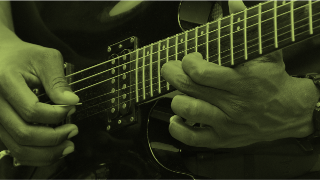 Green guitar
